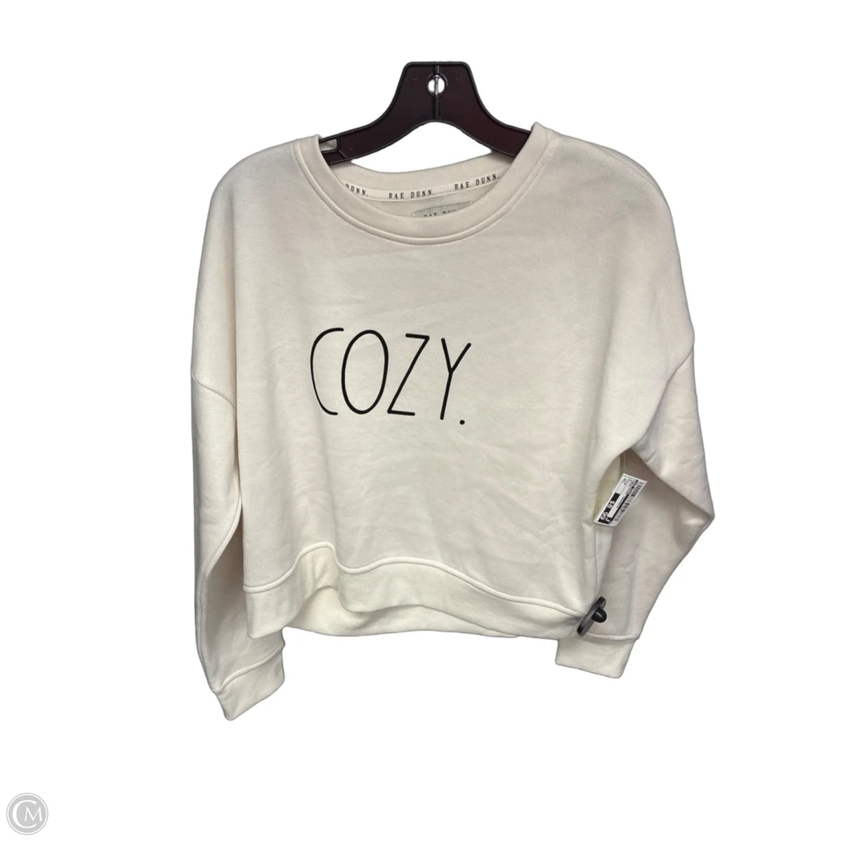 Sweatshirt Crewneck By Rae Dunn In Cream, Size: M