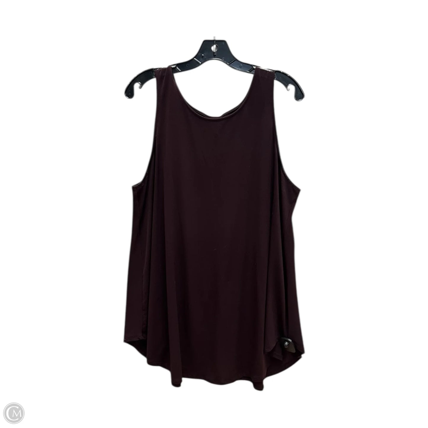 Top Sleeveless By Alfani In Maroon, Size: 2x