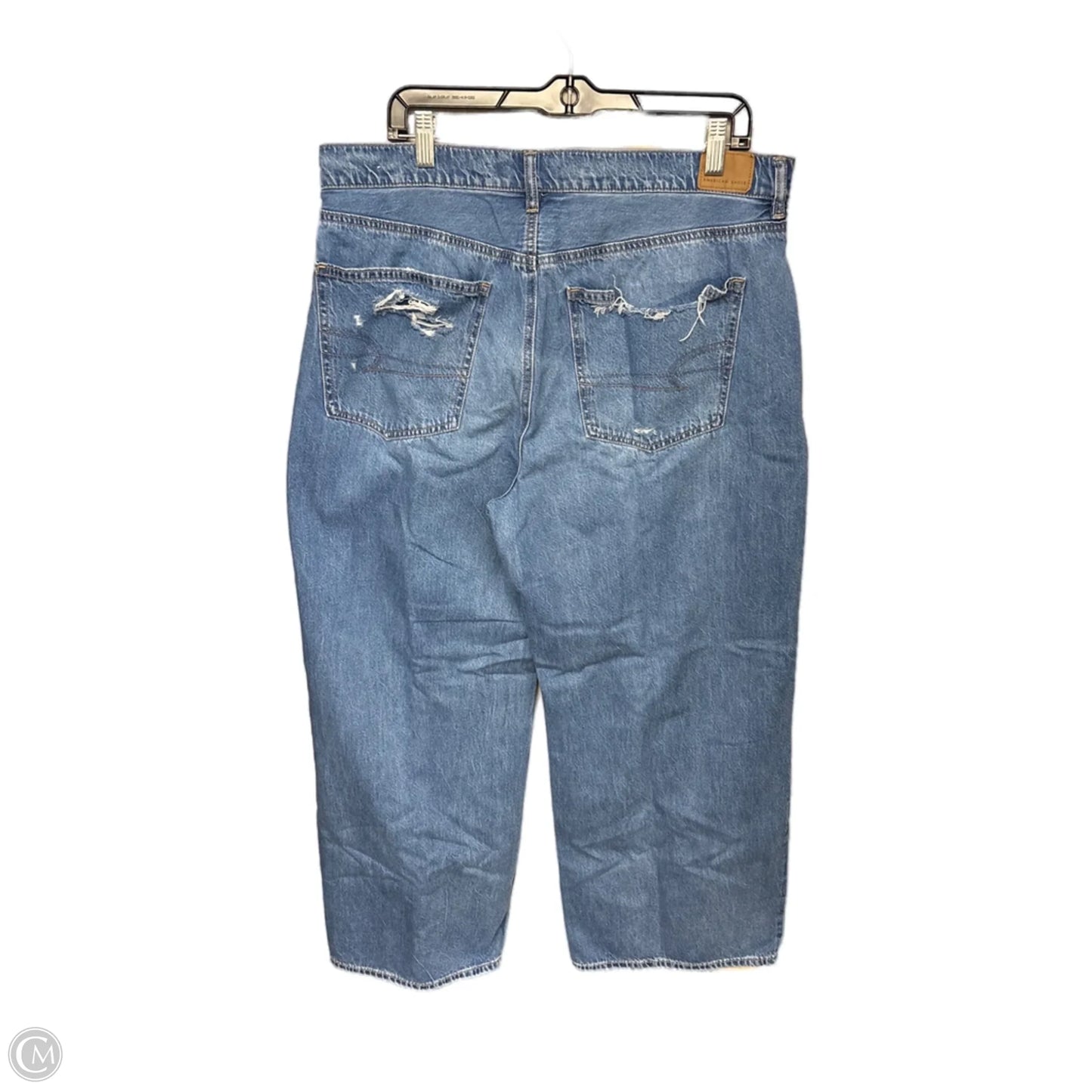 Jeans Wide Leg By American Eagle In Blue Denim, Size: 16