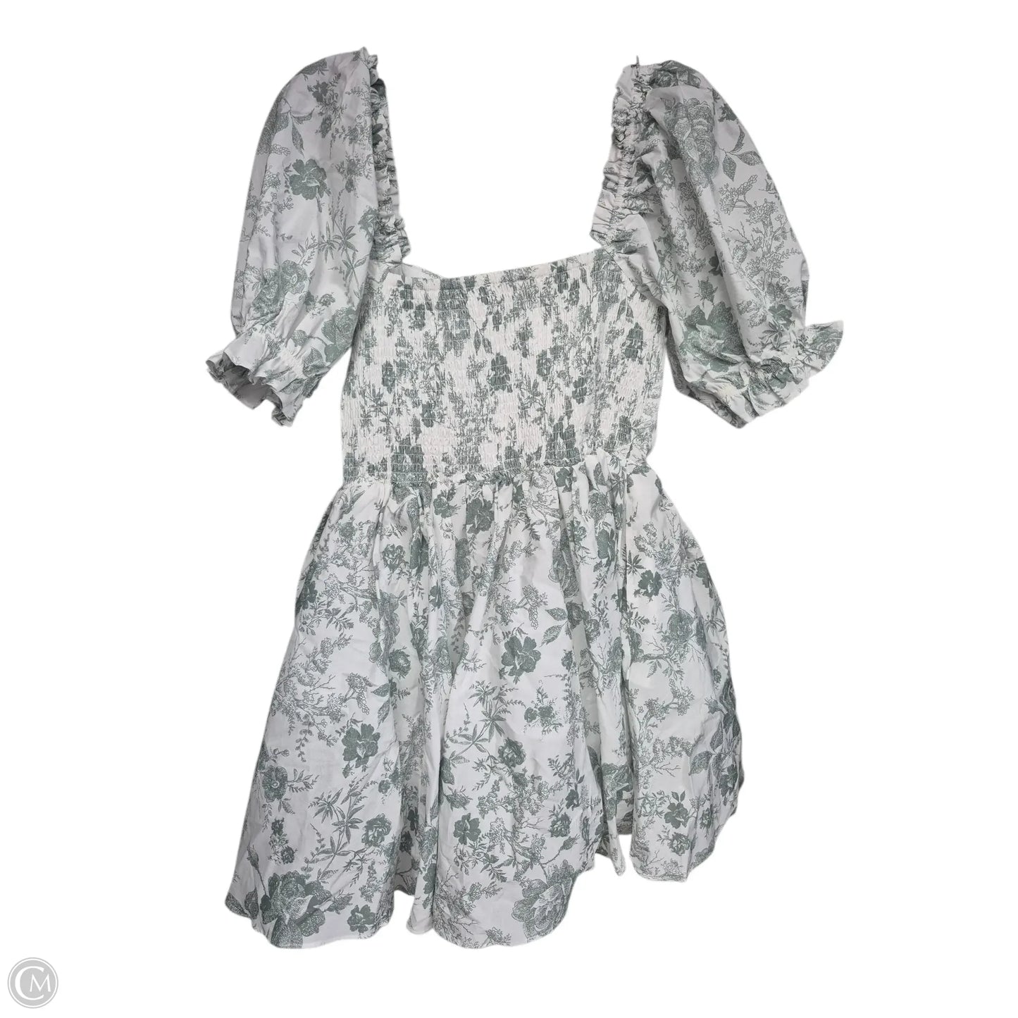 Dress Casual Midi By Francesca’s In Green & White, Size: M