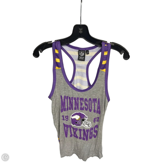 Athletic Tank Top By Nfl In Purple & Yellow, Size: M