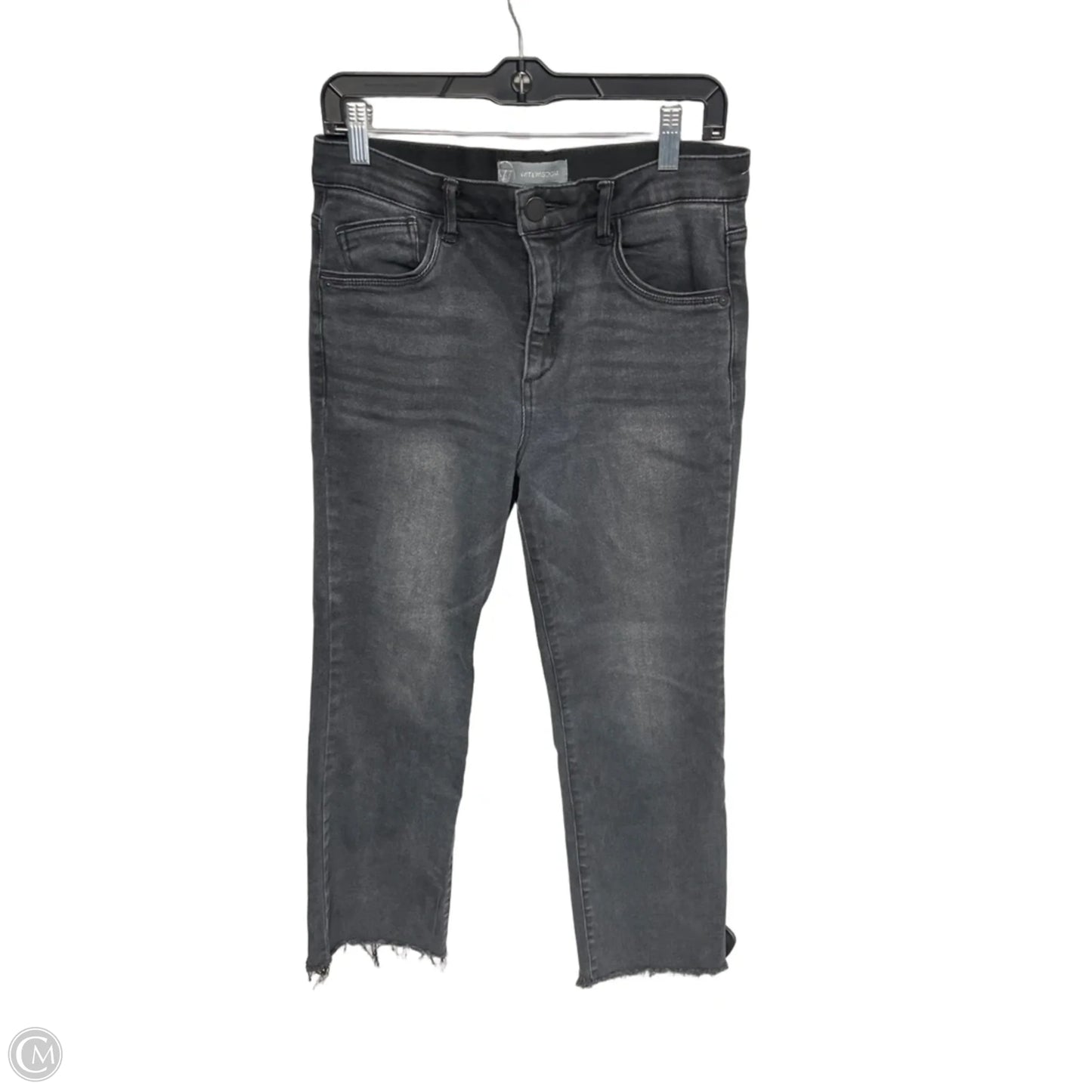 Jeans Straight By Wit & Wisdom In Black Denim, Size: 8