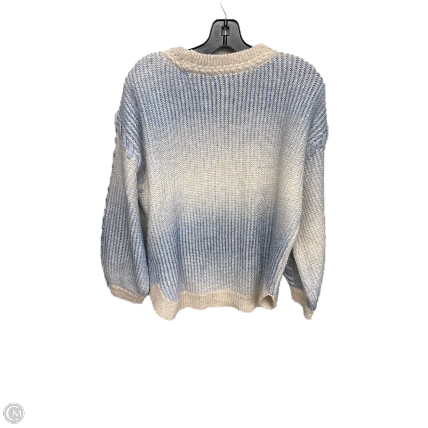 Sweater By Democracy In Blue & Cream, Size: M