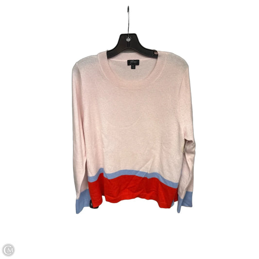 Sweater By J. Crew In Pink & Red, Size: Xl
