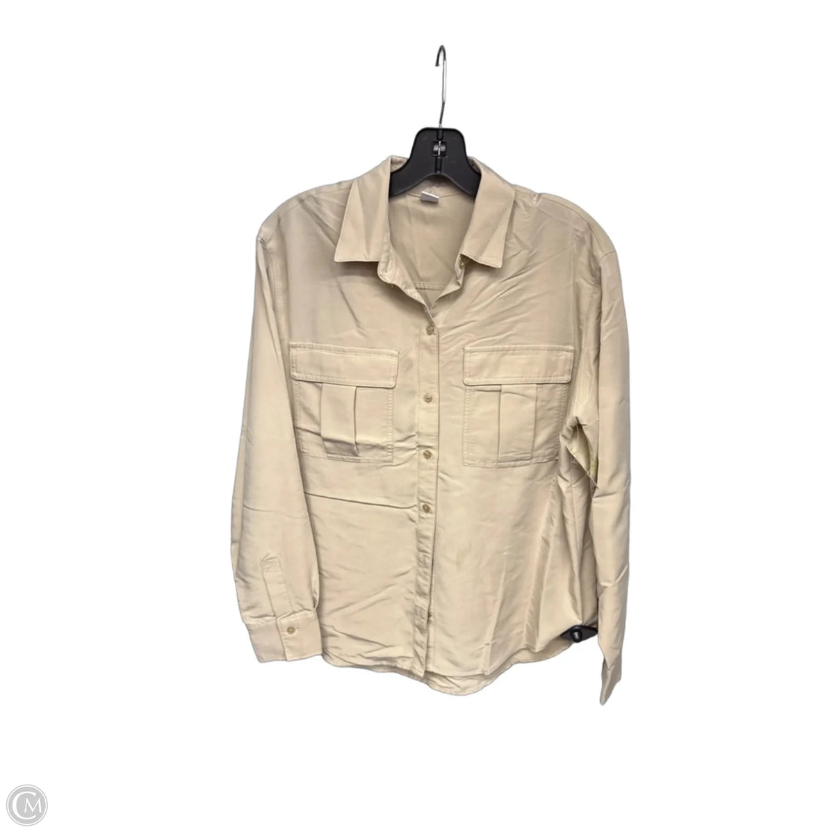 Top Long Sleeve By Old Navy In Beige, Size: S