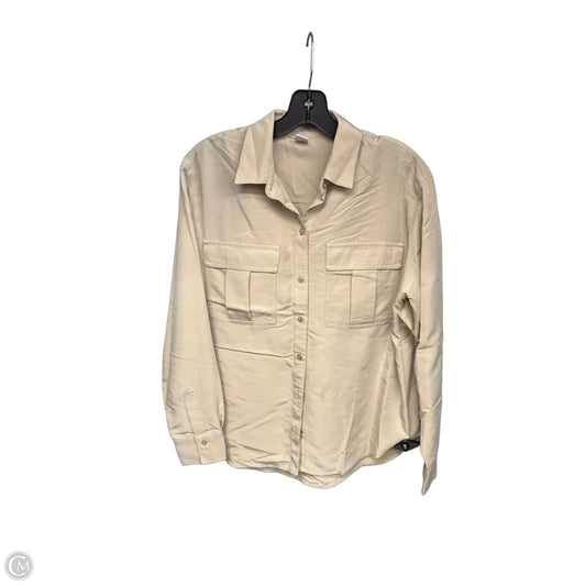 Top Long Sleeve By Old Navy In Beige, Size: S