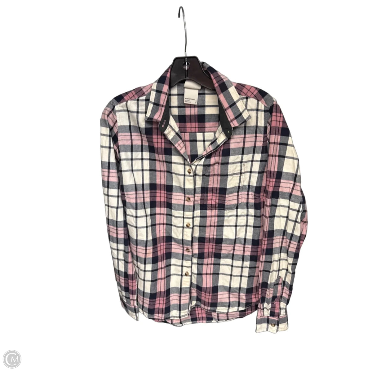 Top Long Sleeve By The North Face In Plaid Pattern, Size: M