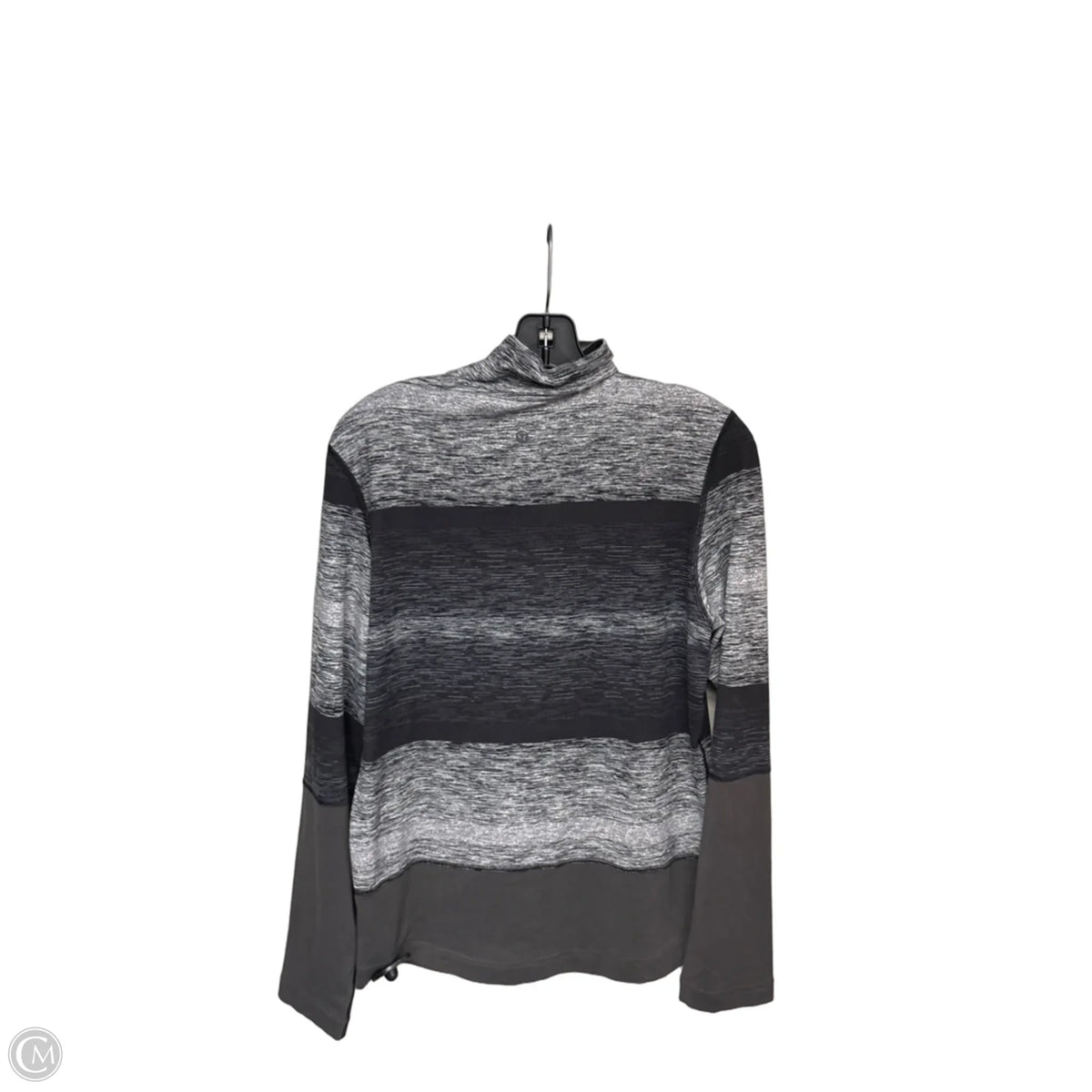 Athletic Top Long Sleeve Collar By Lululemon In Grey, Size: S