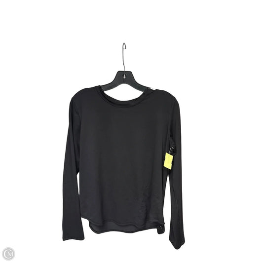 Athletic Top Long Sleeve Collar By Lululemon In Black, Size: S