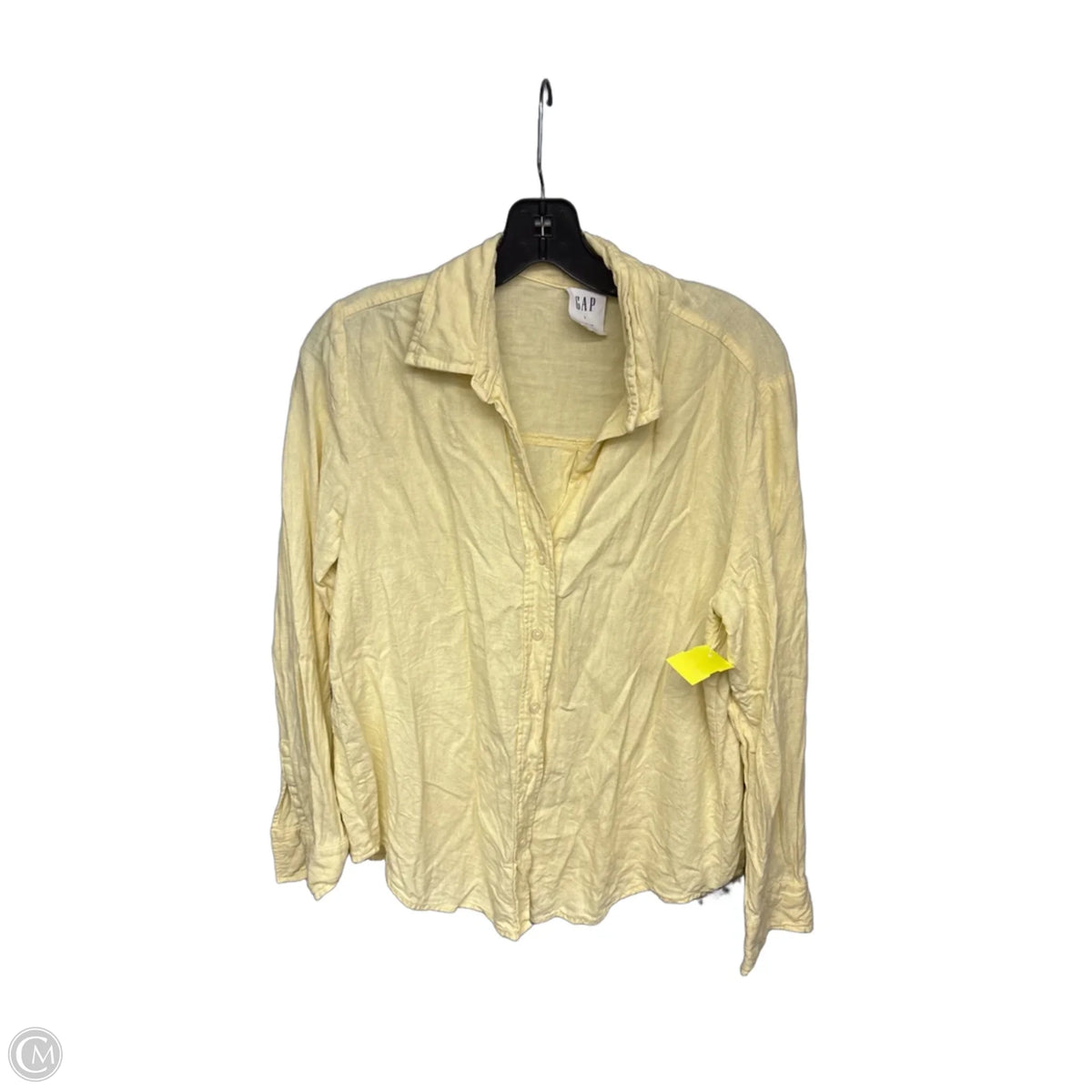 Top Long Sleeve By Gap In Yellow, Size: S