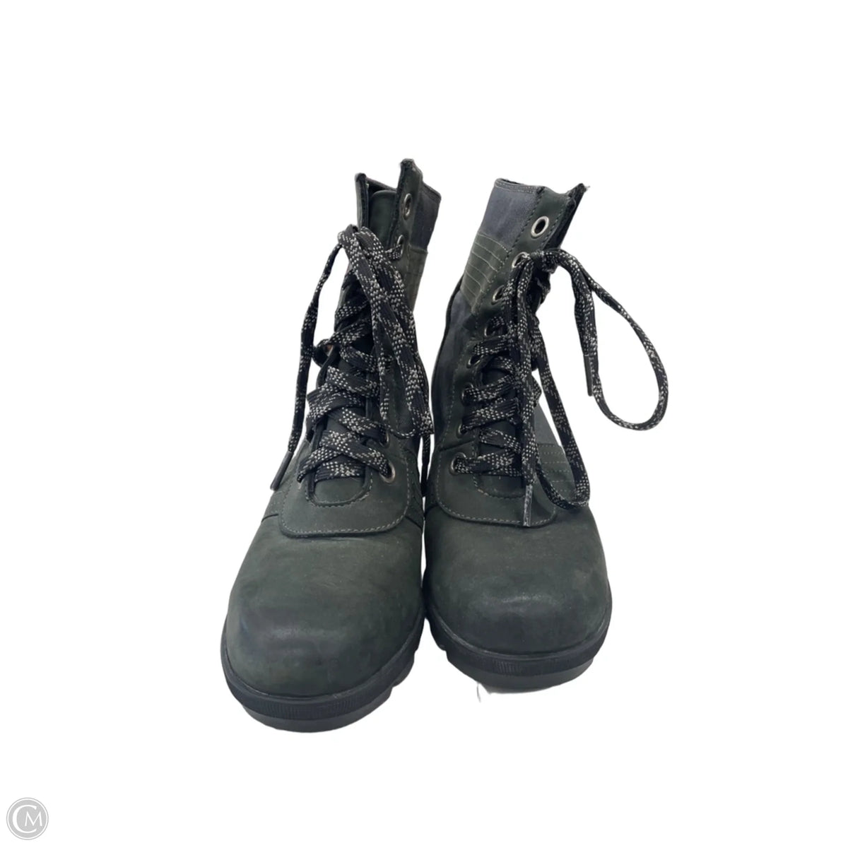 Boots Ankle Heels By Sorel In Green & Grey, Size: 8.5