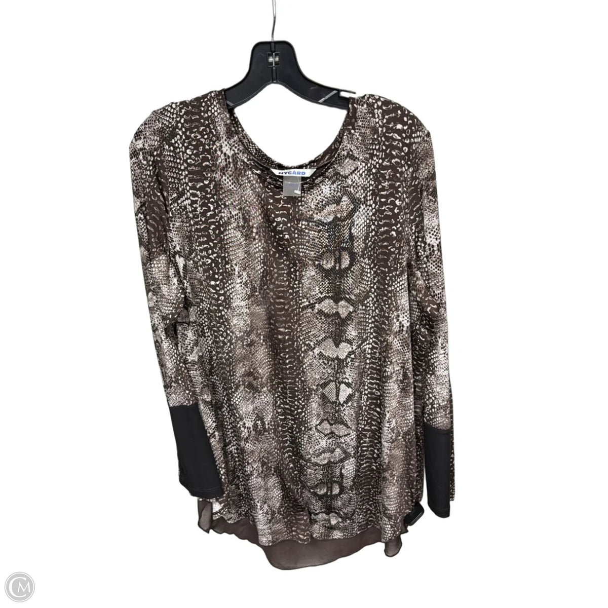 Top Long Sleeve By Nygard Peter In Brown, Size: L