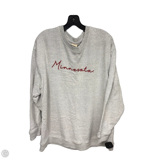 Sweatshirt Crewneck By Clothes Mentor In Grey, Size: Xl