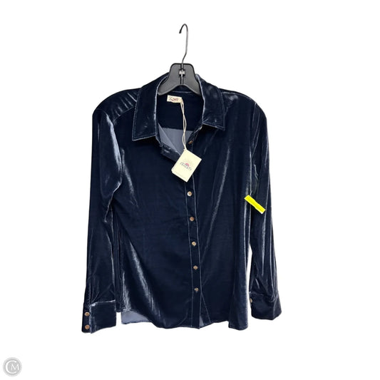 Top Long Sleeve By Faherty In Blue, Size: Xs