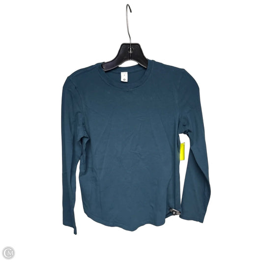 Athletic Top Long Sleeve Crewneck By Lululemon In Teal, Size: 4