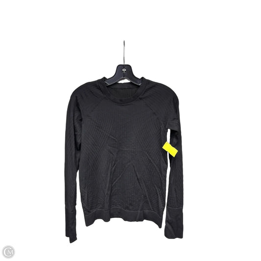 Athletic Top Long Sleeve Crewneck By Lululemon In Black, Size: M
