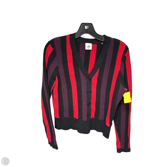 Cardigan By Cabi In Purple & Red, Size: M