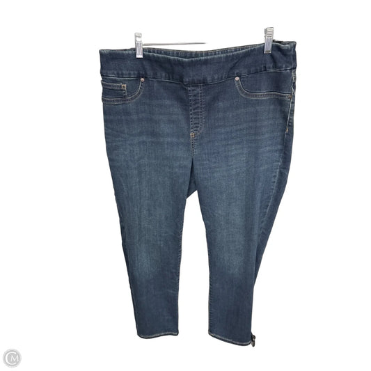 Jeans Skinny By Chicos In Blue Denim, Size: 14p