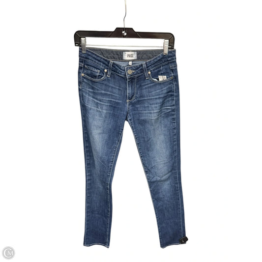 Jeans Skinny By Paige In Blue Denim, Size: 24