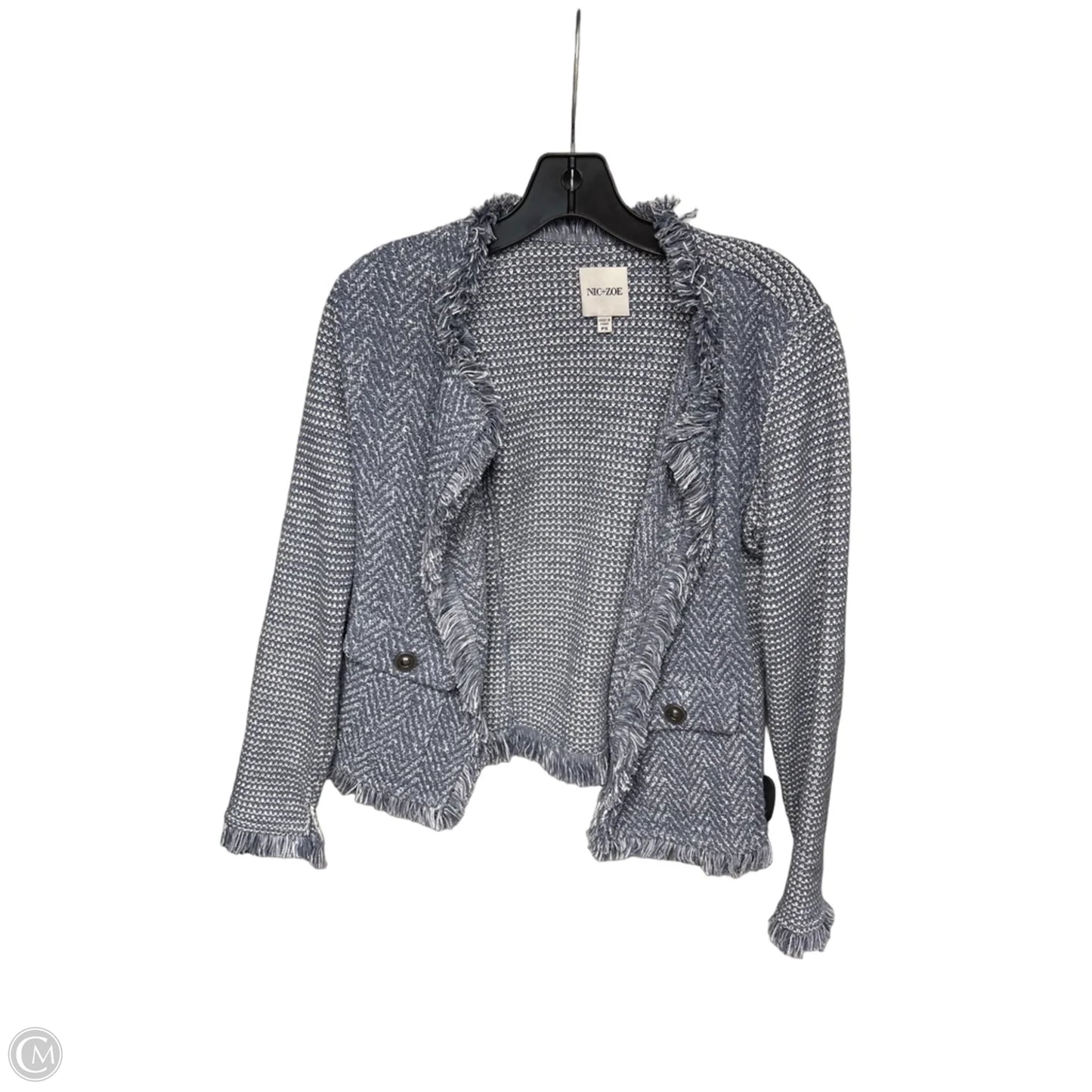 Blazer By Nic + Zoe In Blue & White, Size: Sp