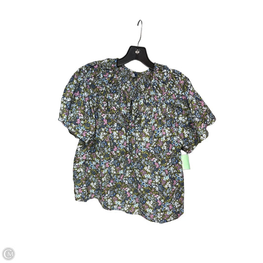 Top Short Sleeve By Old Navy In Floral Print, Size: L