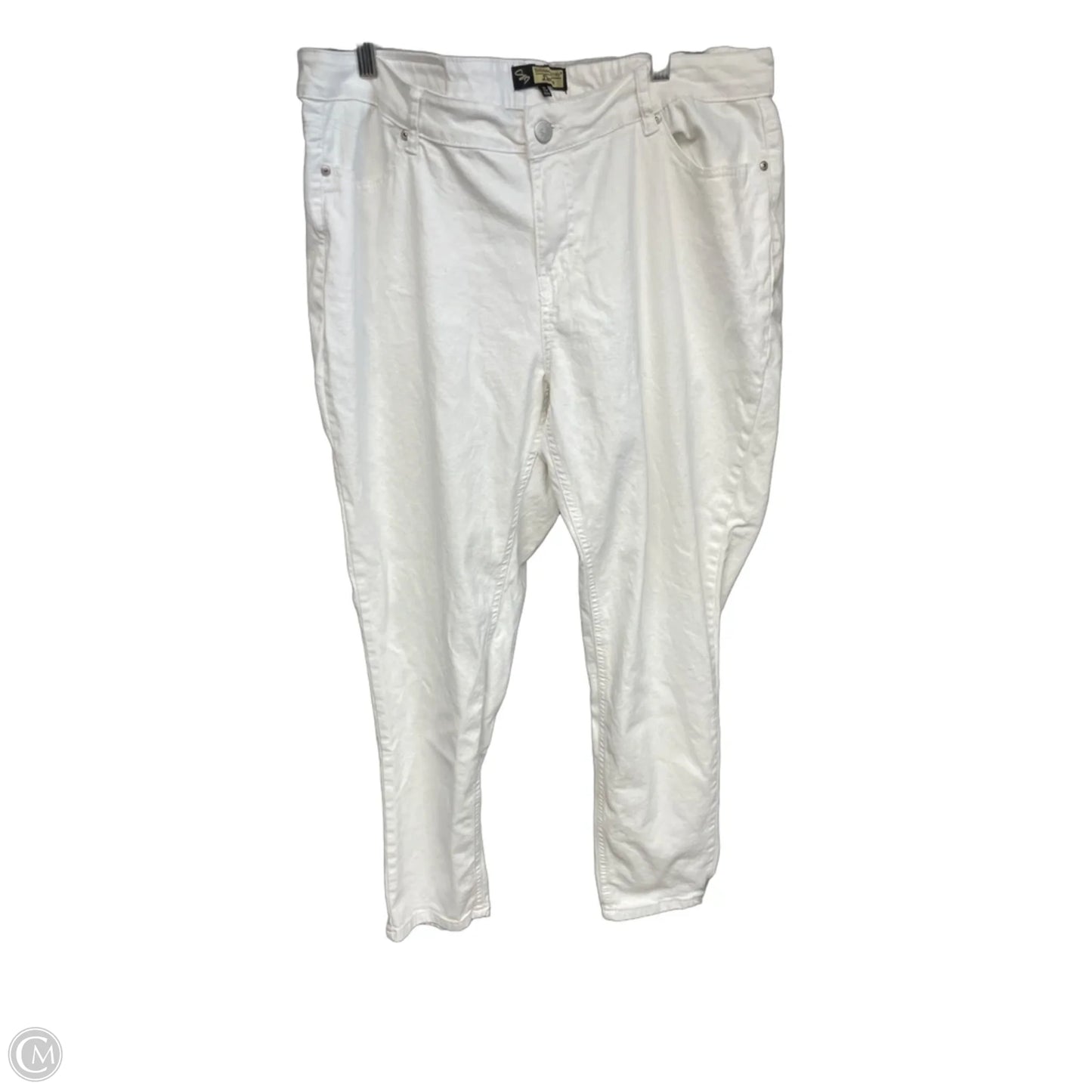 Jeans Straight By Suzanne Betro In White, Size: 20