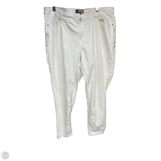 Jeans Straight By Suzanne Betro In White, Size: 20