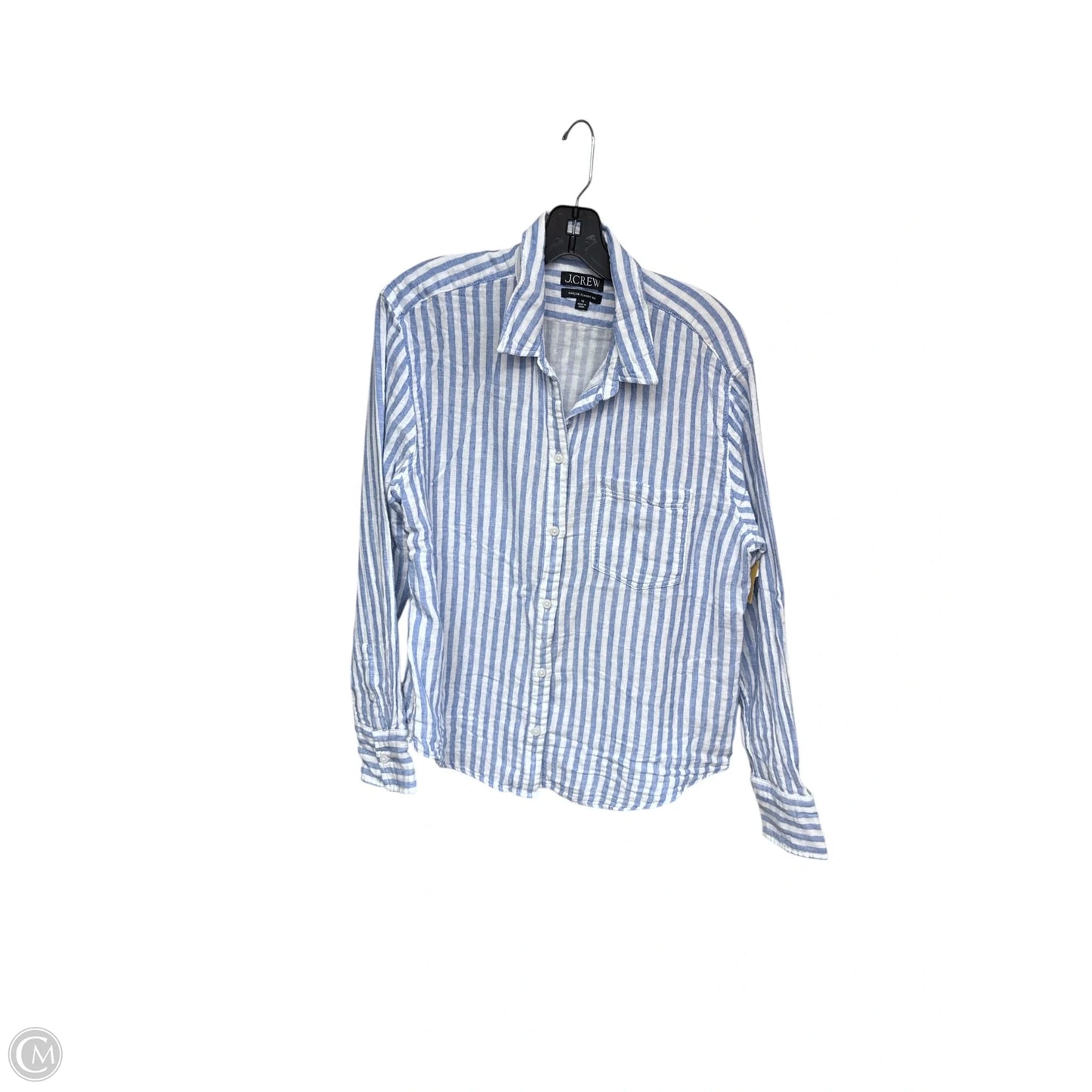 Top Long Sleeve By J. Crew In Striped Pattern, Size: 10