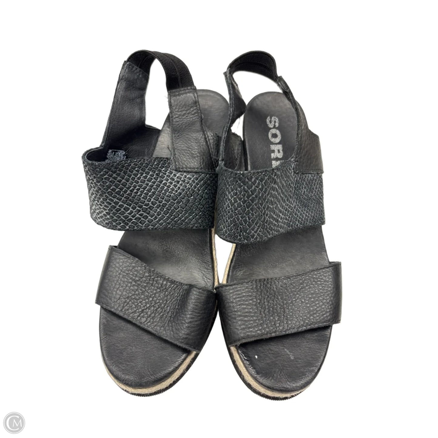 Shoes Heels Wedge By Sorel In Black, Size: 7.5
