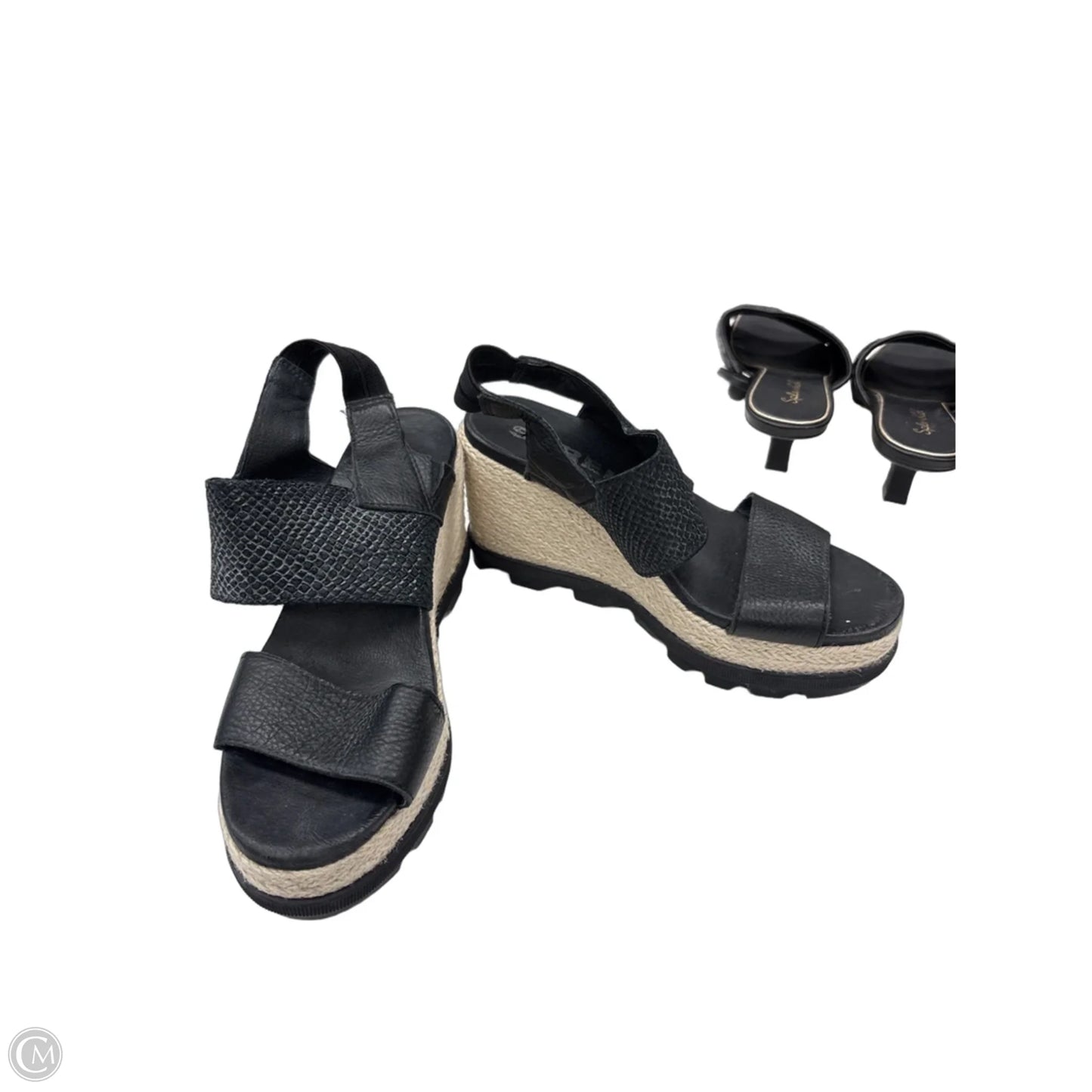 Shoes Heels Wedge By Sorel In Black, Size: 7.5