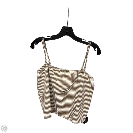 Top Sleeveless By Lna In Brown & Cream, Size: M