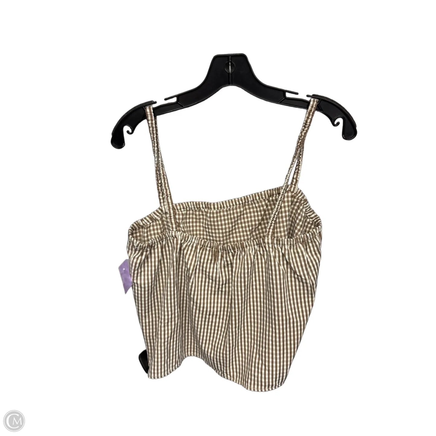 Top Sleeveless By Lna In Brown & Cream, Size: M