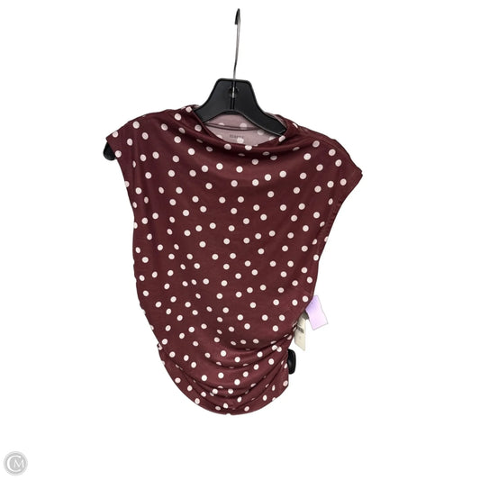 Top Sleeveless By Maeve In Red & White, Size: S