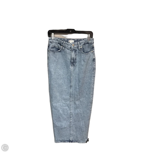 Skirt Maxi By Good American In Blue Denim, Size: 8