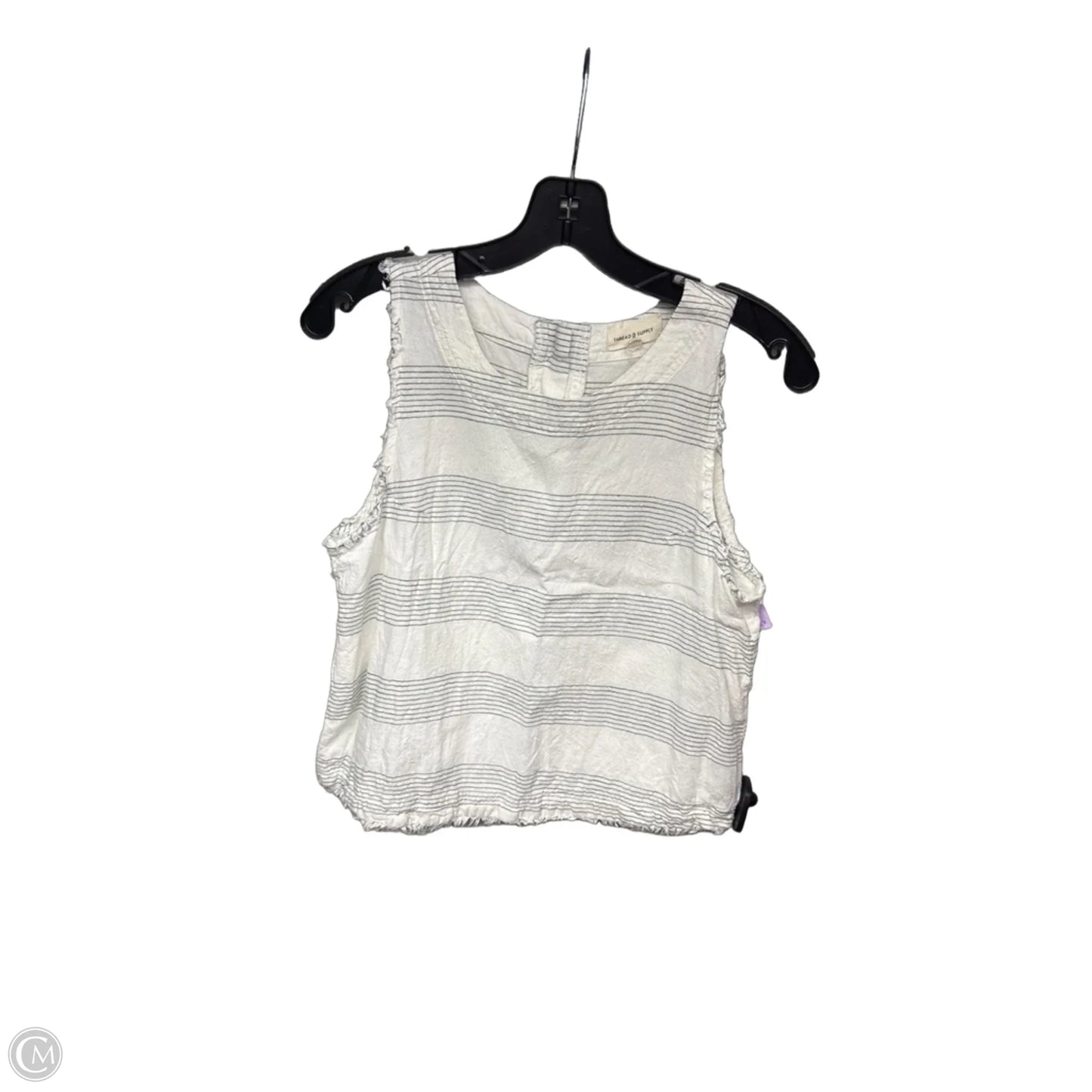 Top Sleeveless By Thread And Supply In Striped Pattern, Size: M