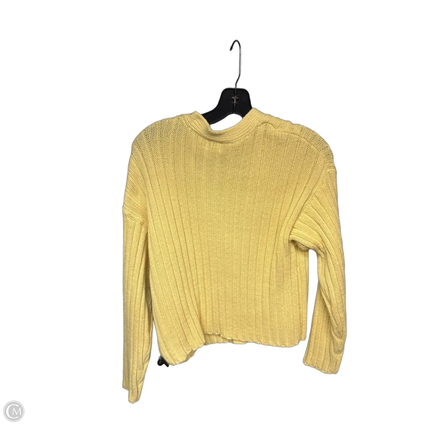 Sweater Cardigan By A New Day In Yellow, Size: M