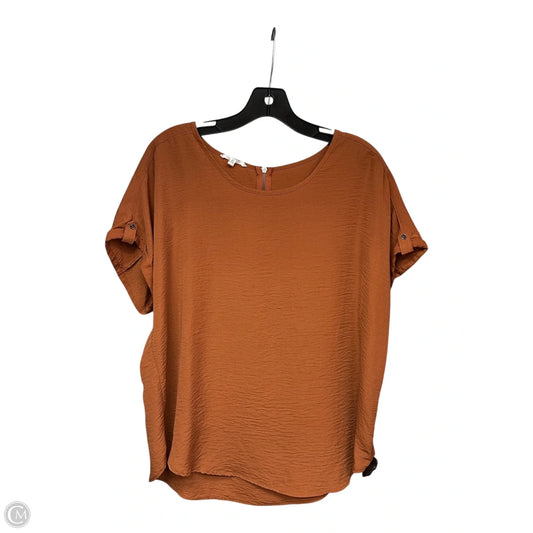 Top Short Sleeve By Maurices In Orange, Size: L