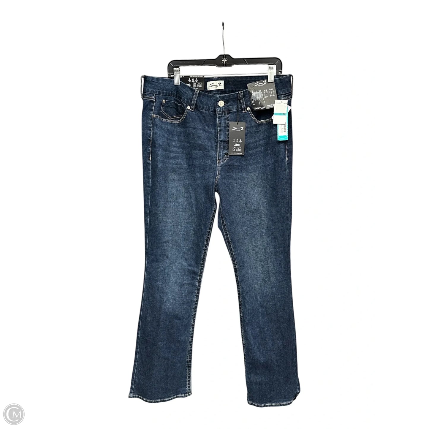 Jeans Boot Cut By Seven 7 In Blue Denim, Size: 16