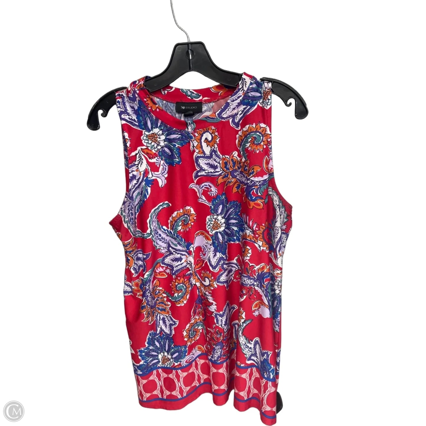 Top Sleeveless By Ab Studio In Red, Size: L