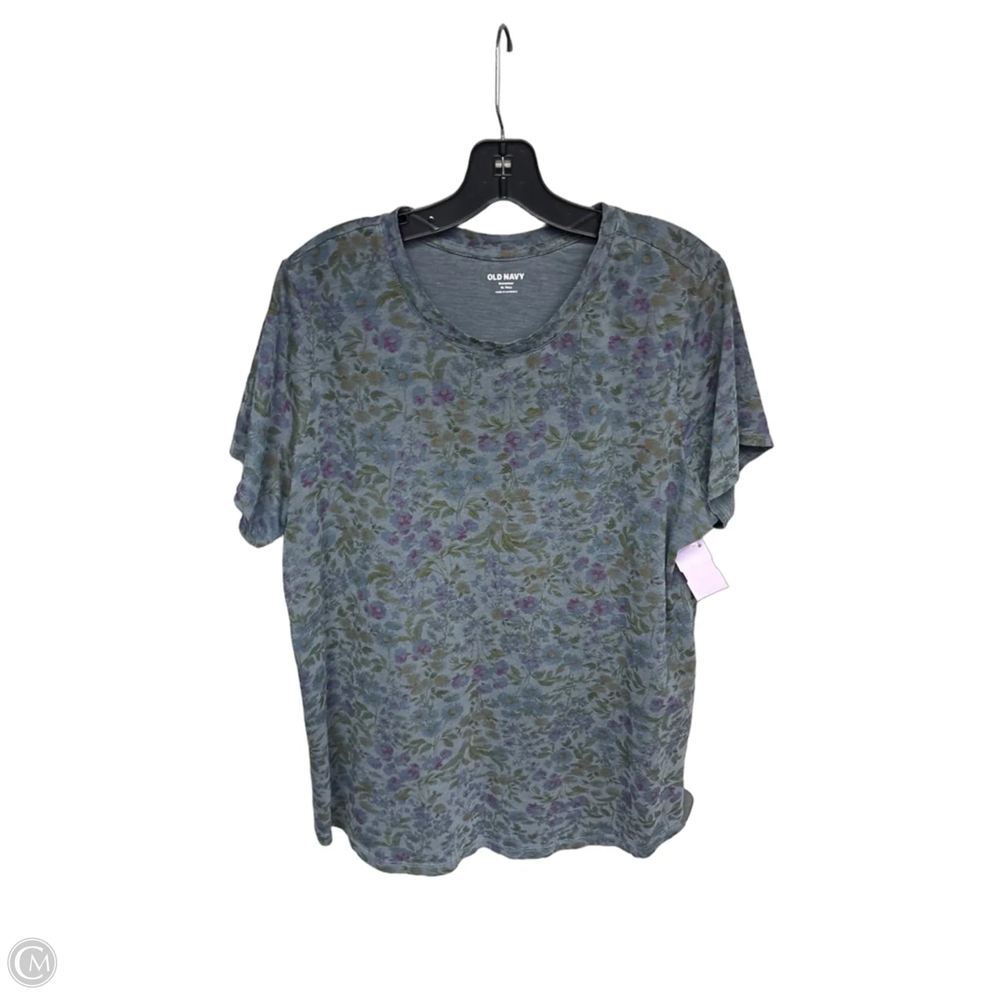 Top Short Sleeve By Old Navy In Floral Print, Size: Xl