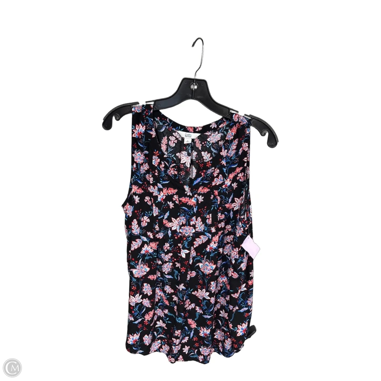 Top Sleeveless By Croft And Barrow In Black, Size: L