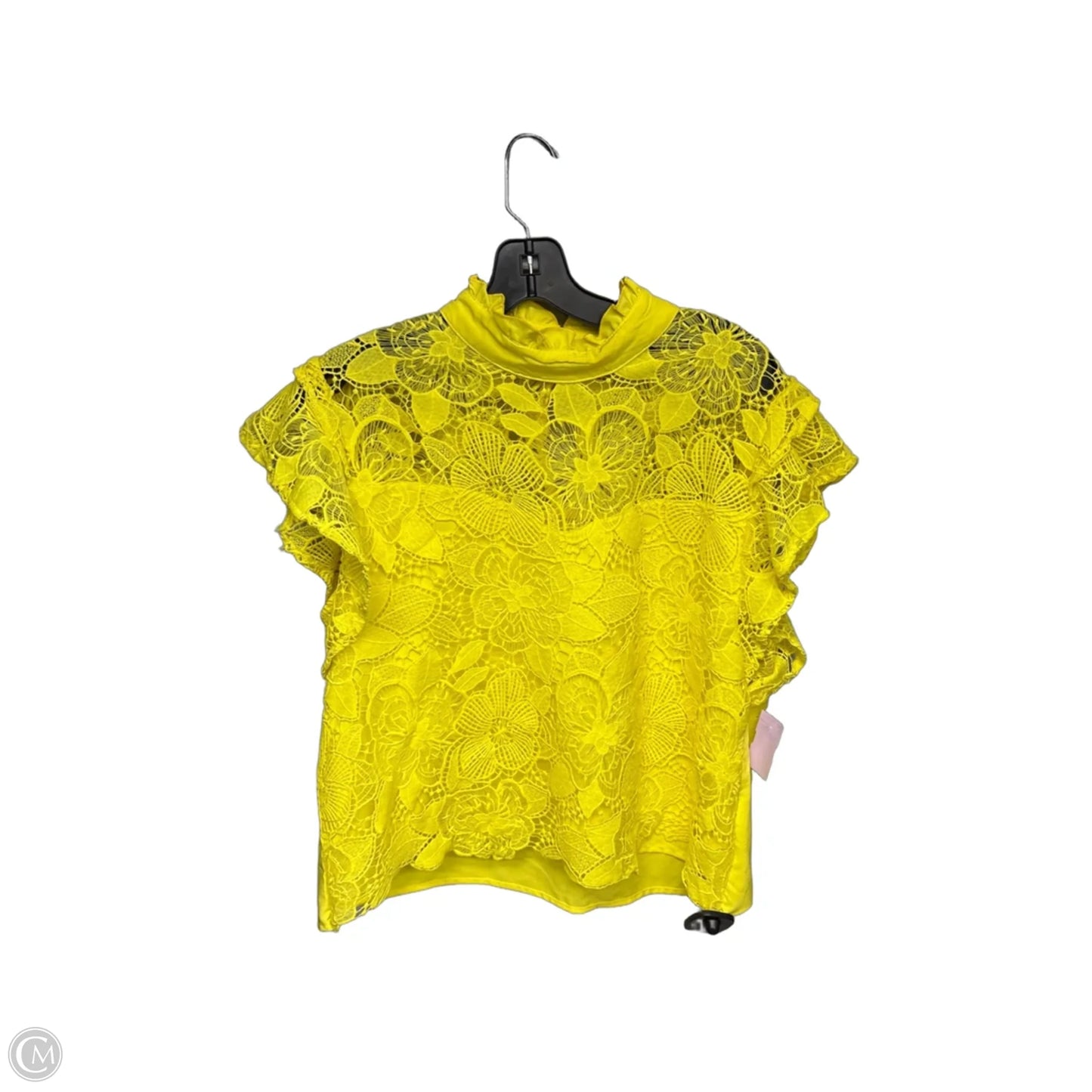 Top Short Sleeve By Clothes Mentor In Yellow, Size: Xl