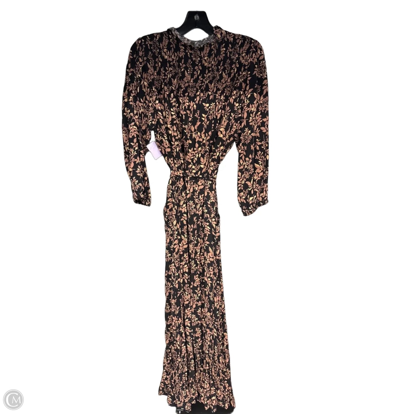 Dress Casual Maxi By Calvin Klein In Black & Brown, Size: 16