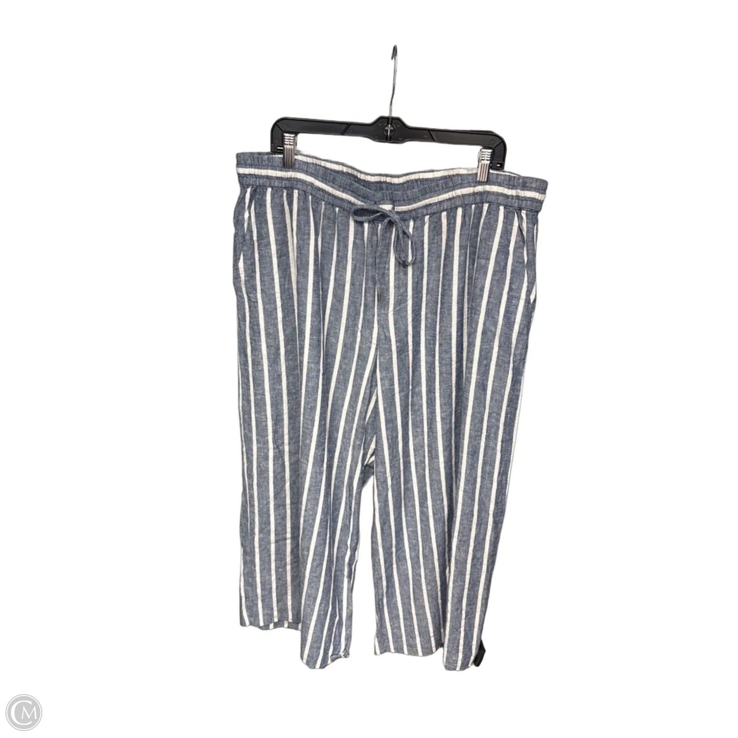 Pants Lounge By Chaps In Blue & White, Size: 1x