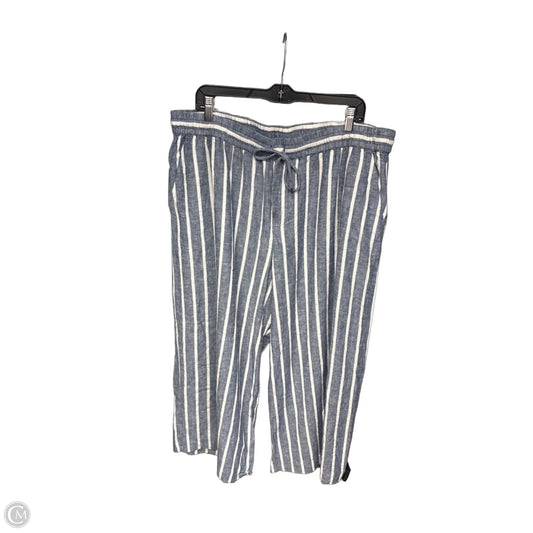 Pants Lounge By Chaps In Blue & White, Size: 1x