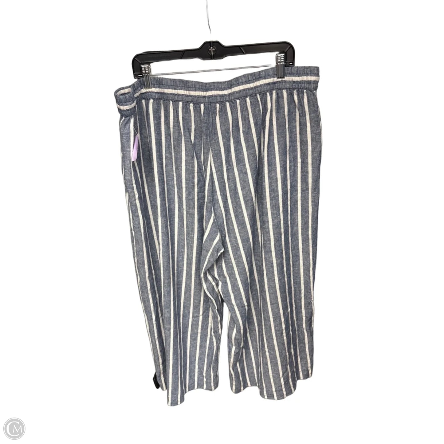 Pants Lounge By Chaps In Blue & White, Size: 1x