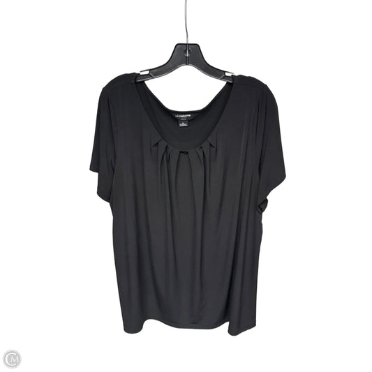 Top Short Sleeve By Liz Claiborne In Black, Size: 3x
