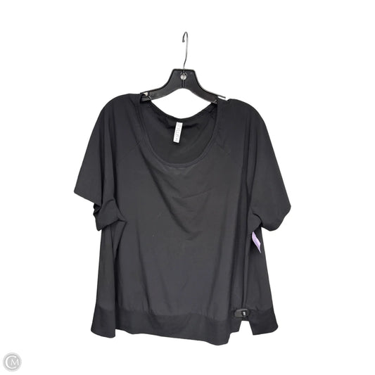 Top Short Sleeve By Stylus In Black, Size: 1x
