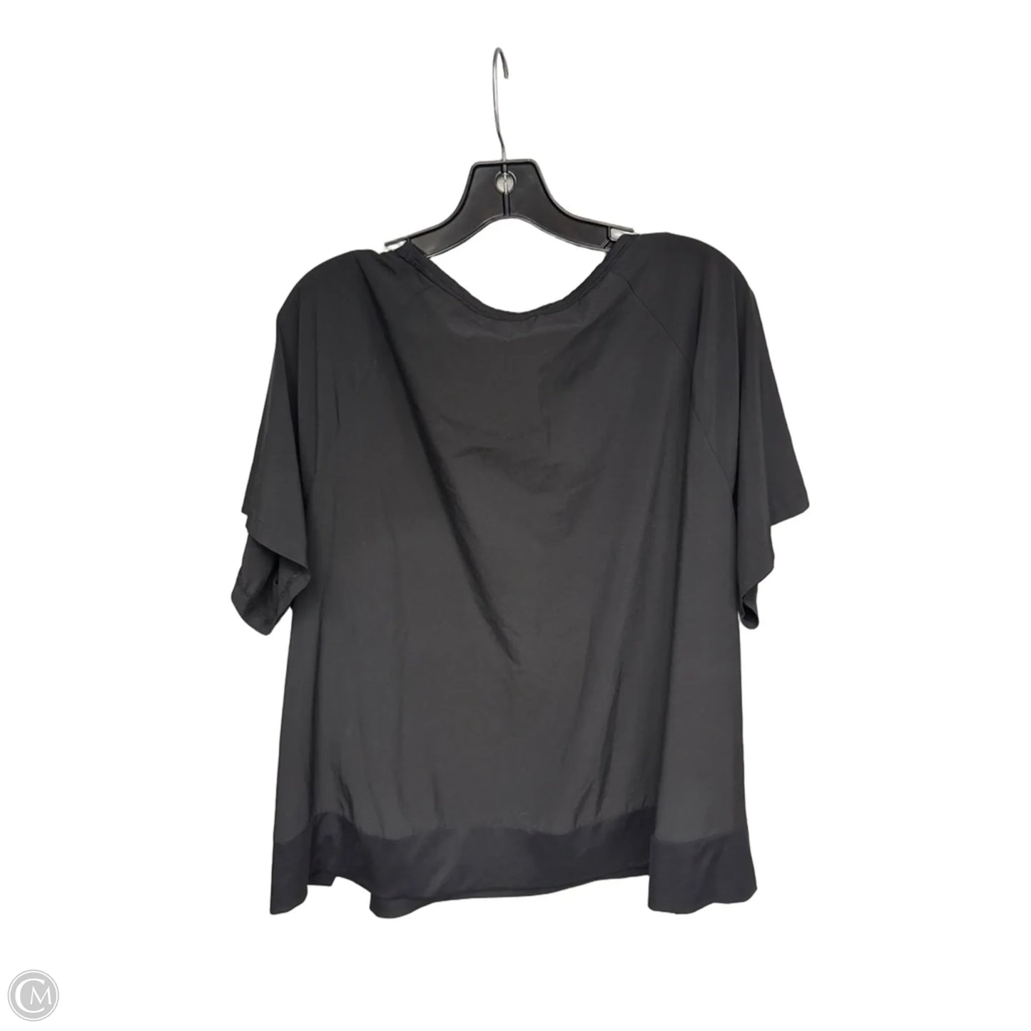 Top Short Sleeve By Stylus In Black, Size: 1x