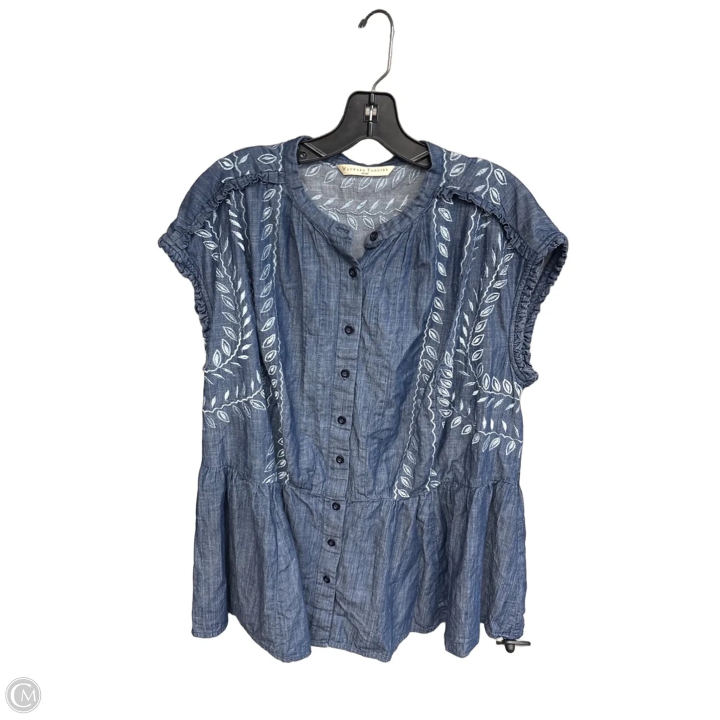 Top Sleeveless By Clothes Mentor In Blue, Size: 2x